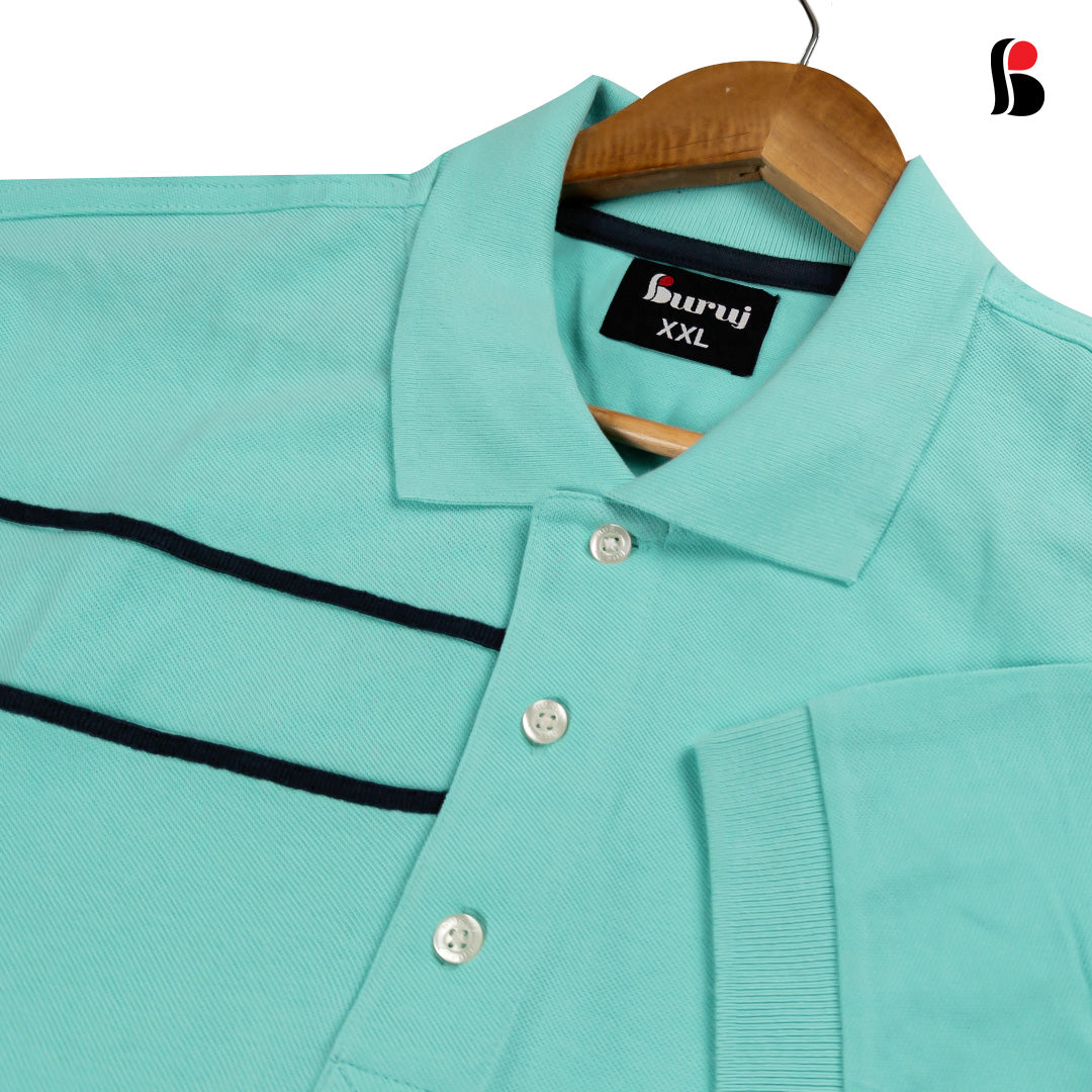 Men's Sporty Elegant PK Polo-Shirt (Cyan)