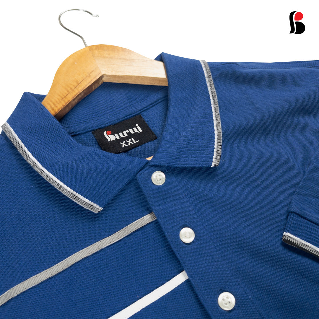 Men's Sporty Elegant PK Polo-Shirt (Blue S2)