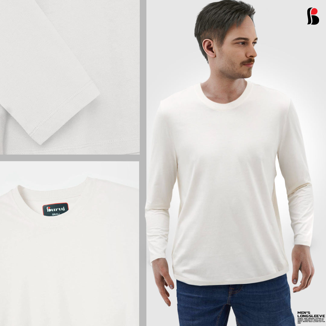 Men's LongSleeve T-Shirt (Off White) MLT-337
