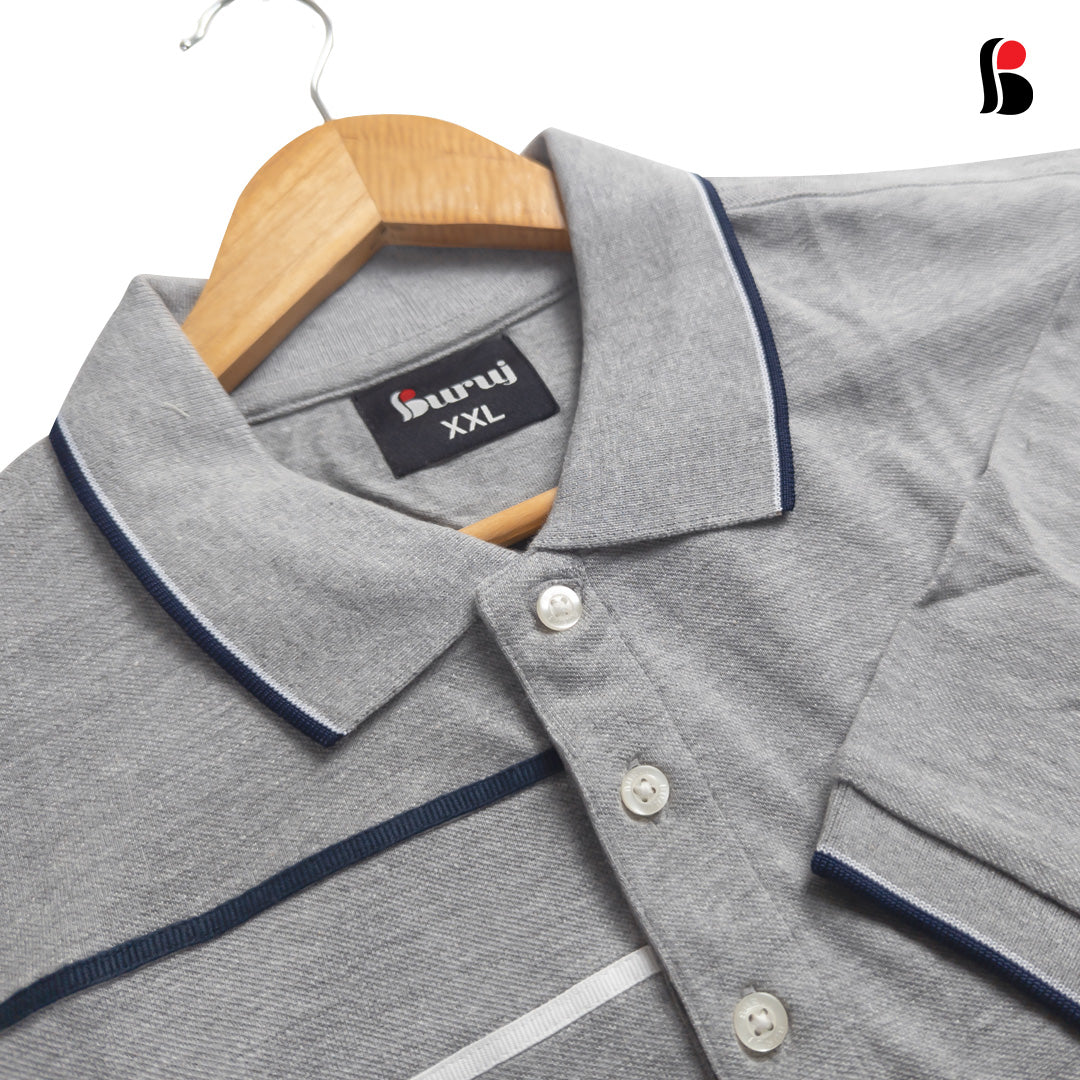 Men's Sporty Elegant PK Polo-Shirt (Grey)