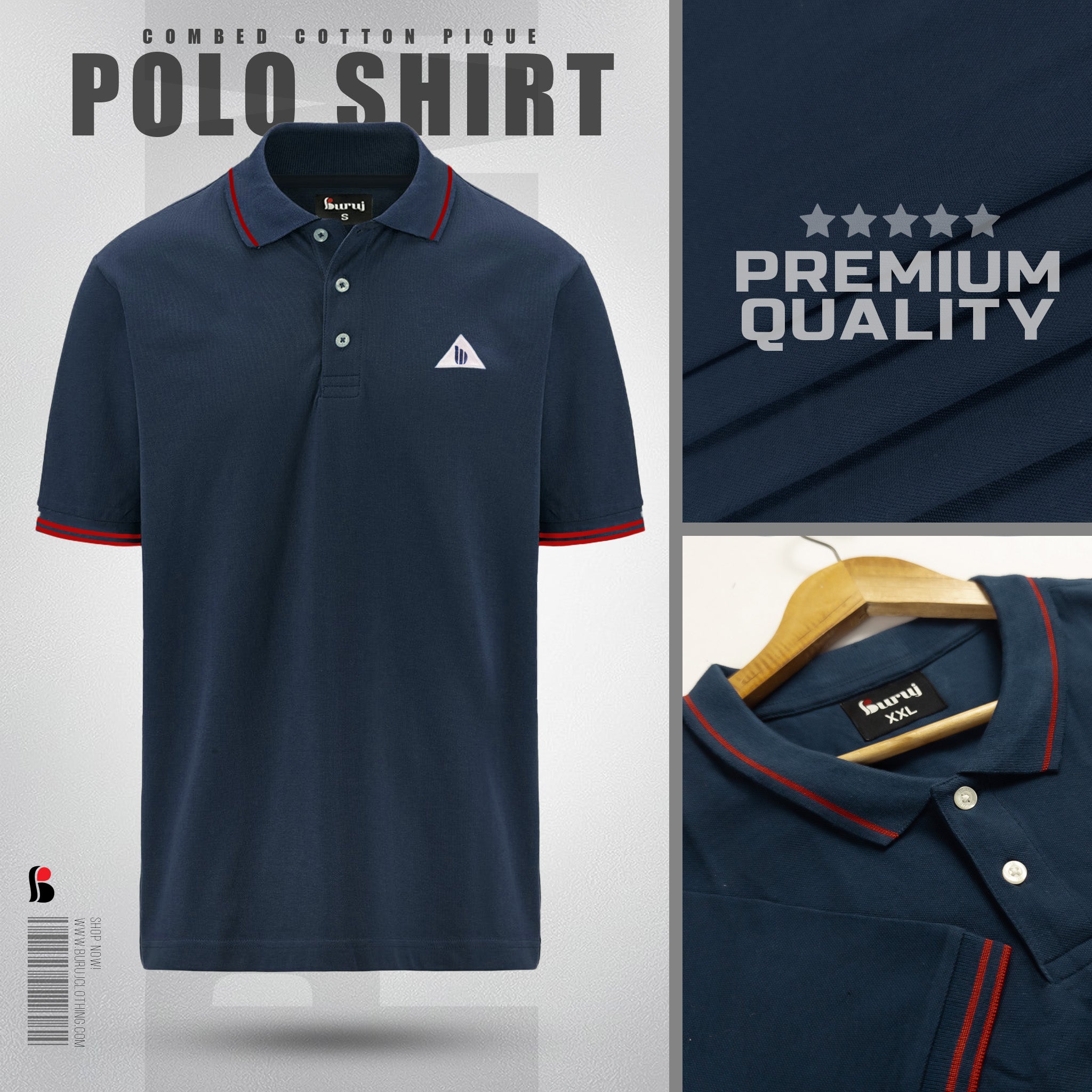 Men's Sporty Elegant PK Polo-Shirt (Dark Blue)