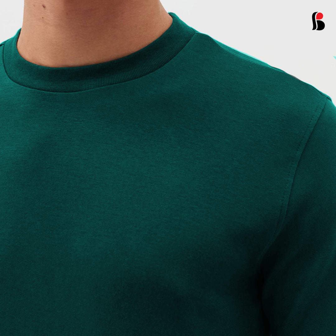 Men's LongSleeve T-Shirt (Green) with cuff MLT-436