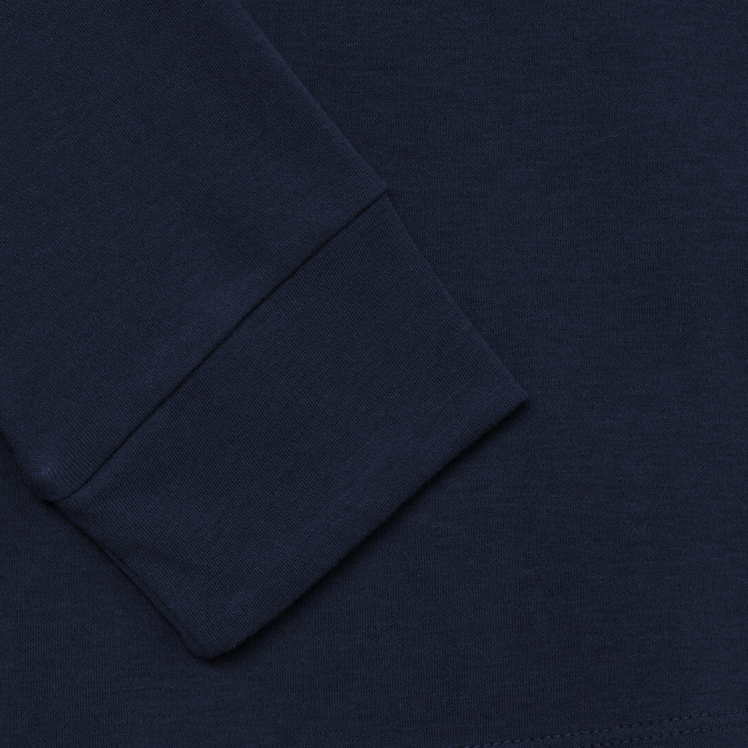 Men's LongSleeve T-Shirt (Navy) with cuff MLT-434