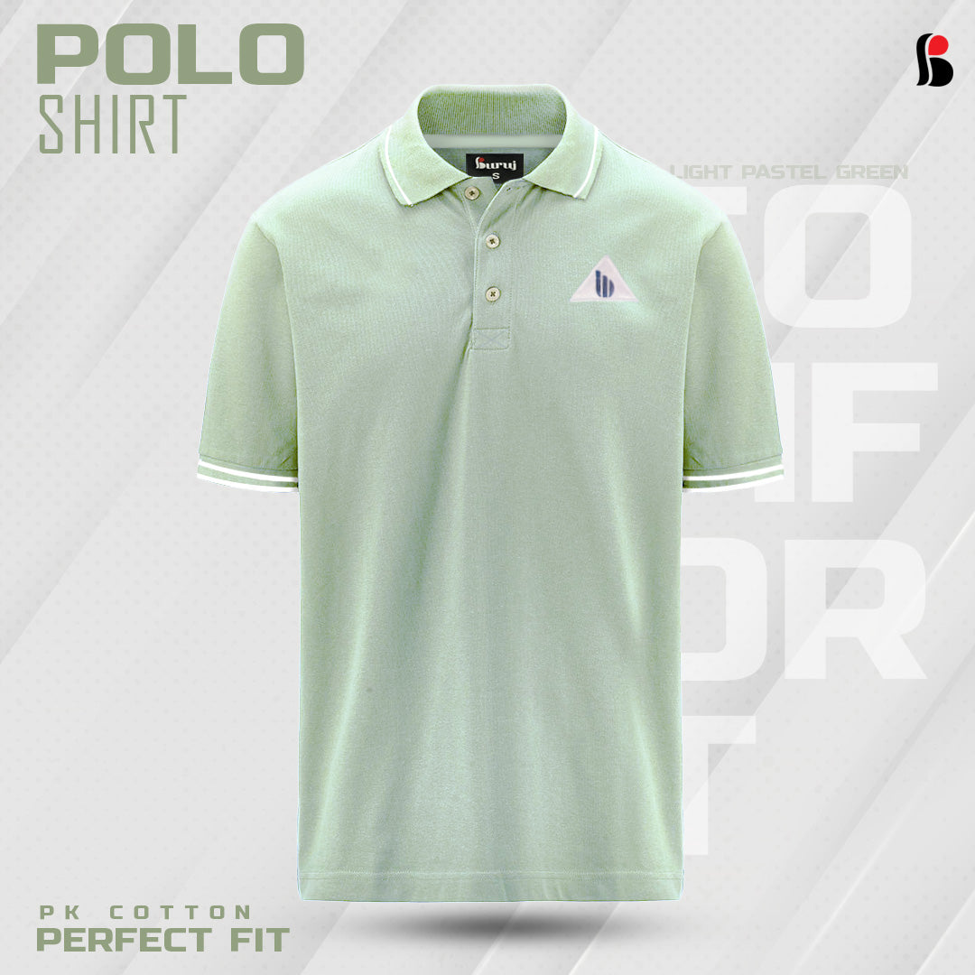 Men's Sporty Elegant PK Polo-Shirt (Light Pastel Green) - Buruj