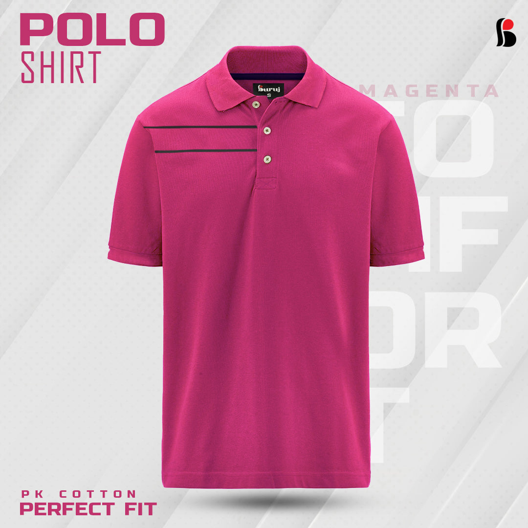 Men's Sporty Elegant PK Polo-Shirt (magenta) - Buruj