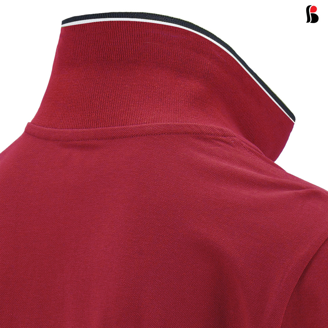 Men's Sporty Elegant PK Polo-Shirt (Red) - Buruj