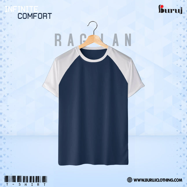 Buruj Men's (Raglan) T-Shirt (Navy & White) - Buruj