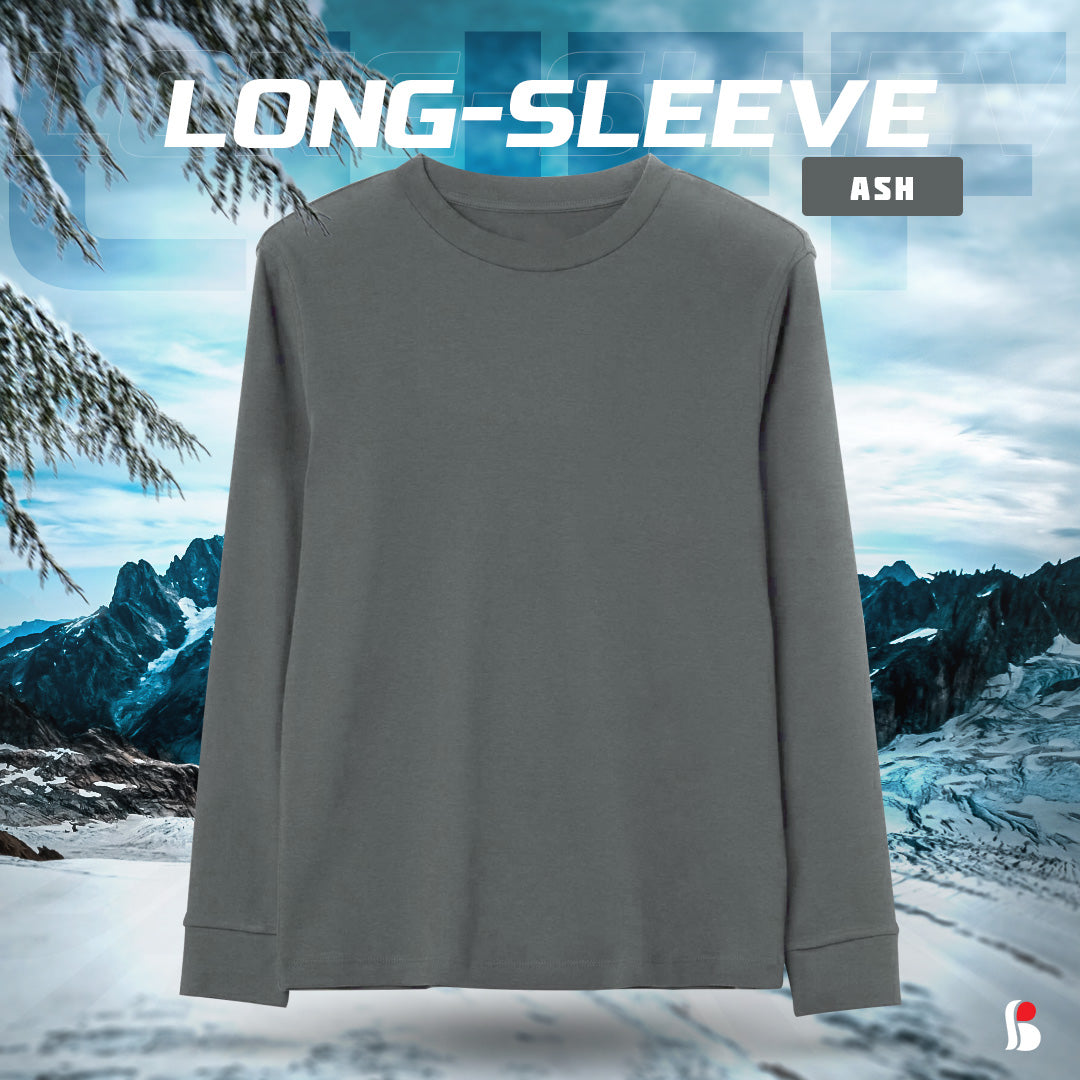 Men's LongSleeve T-Shirt (Ash) with cuff MLT-439