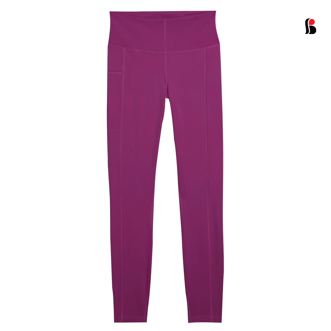 Ladies Yoga Leggings with pocket (Magenta)-L324