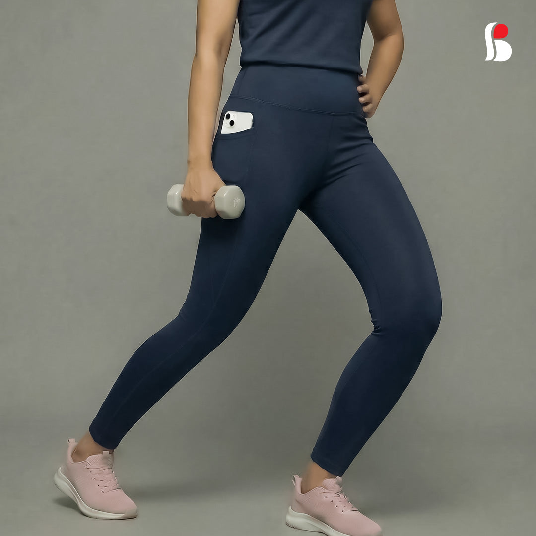Ladies Yoga Leggings with pocket (Navy) -L321