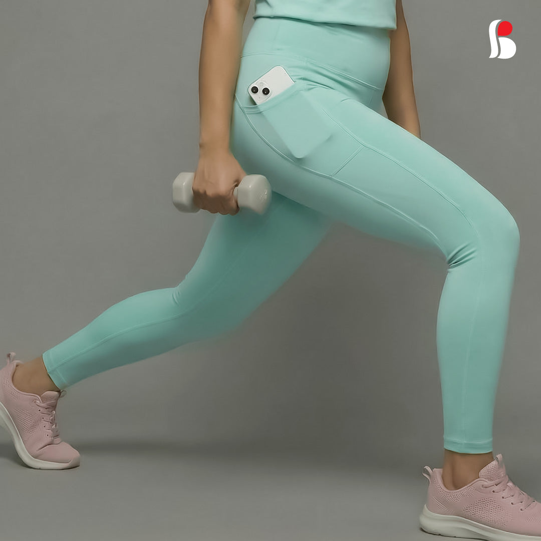Ladies Yoga Leggings with pocket (Paste)-L328