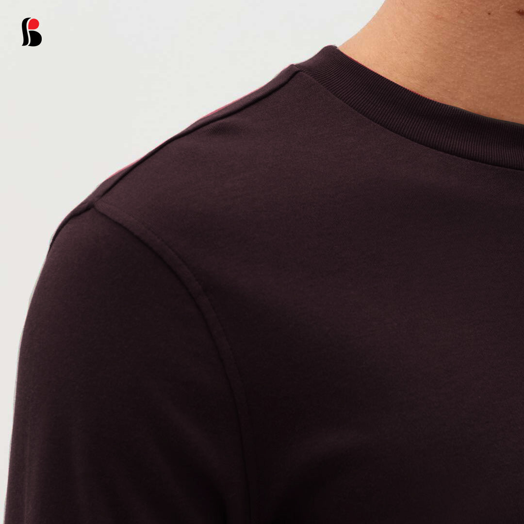 Men's LongSleeve T-Shirt (Maroon) with cuff MLT-432