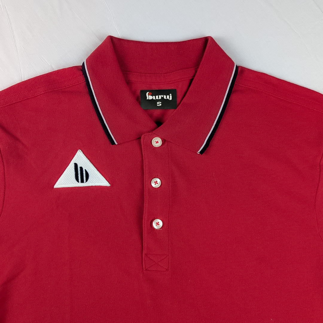 Men's Sporty Elegant PK Polo-Shirt (Red) - Buruj