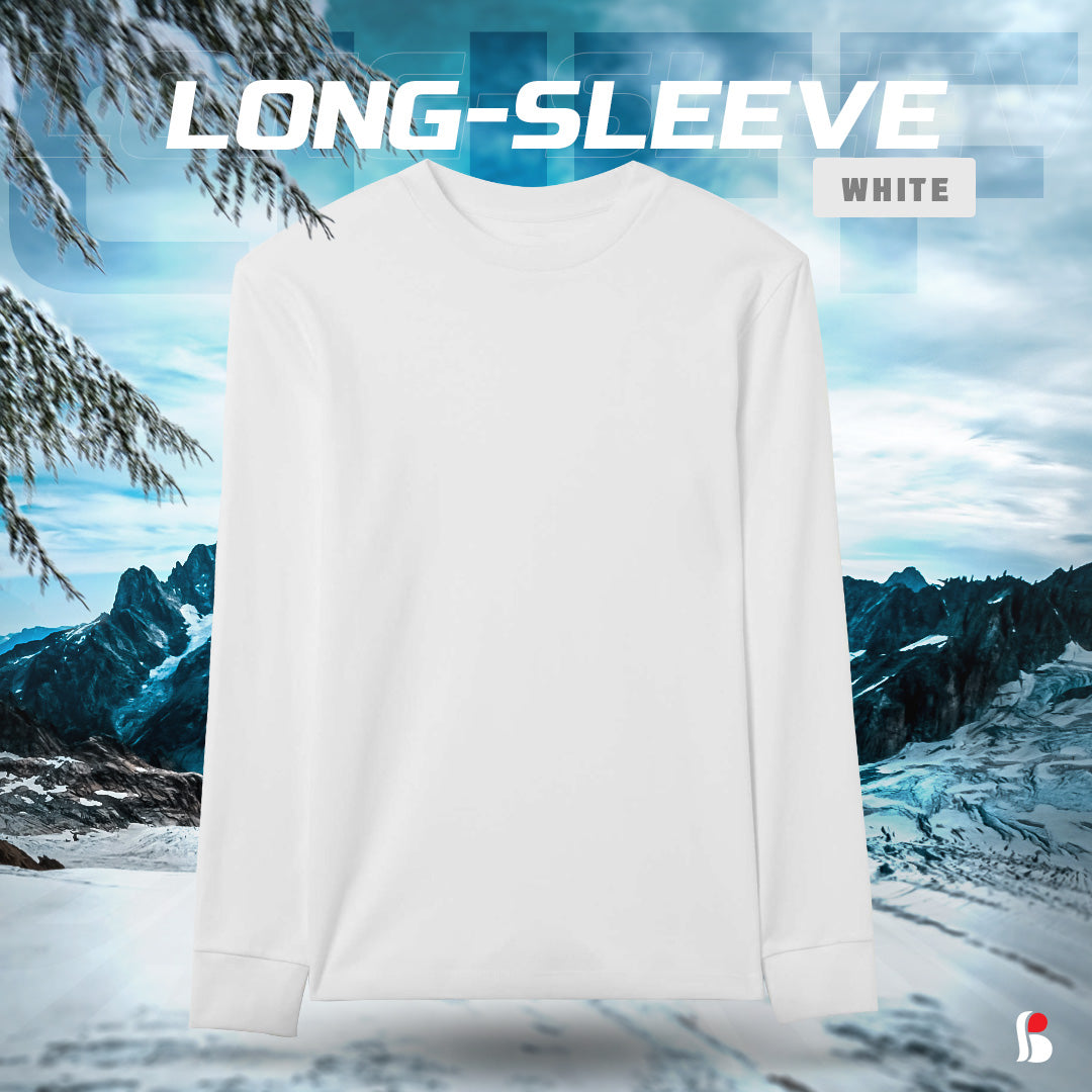 Men's LongSleeve T-Shirt (White) with cuff MLT-433