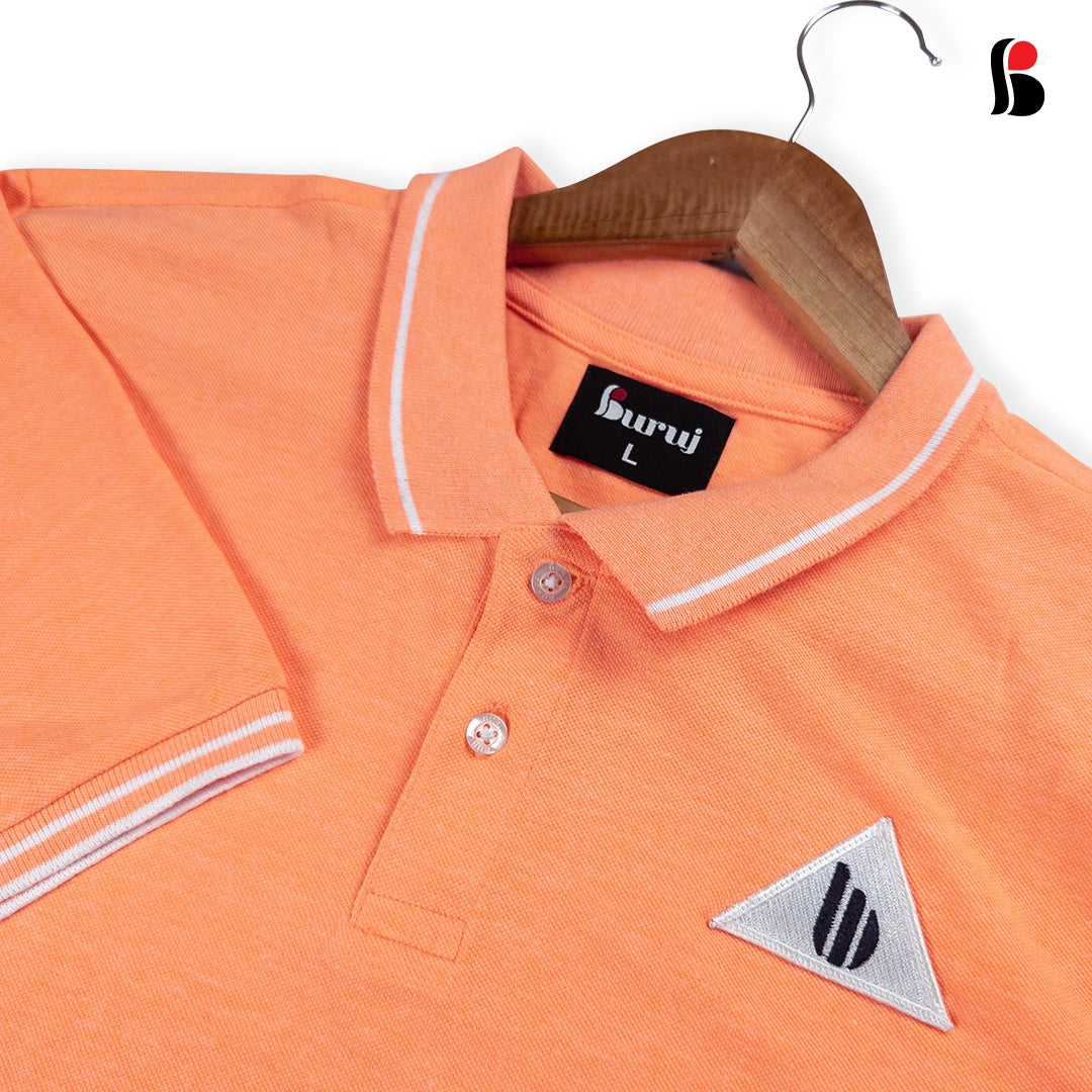 Men's Sporty Elegant PK Polo-Shirt (Orange)