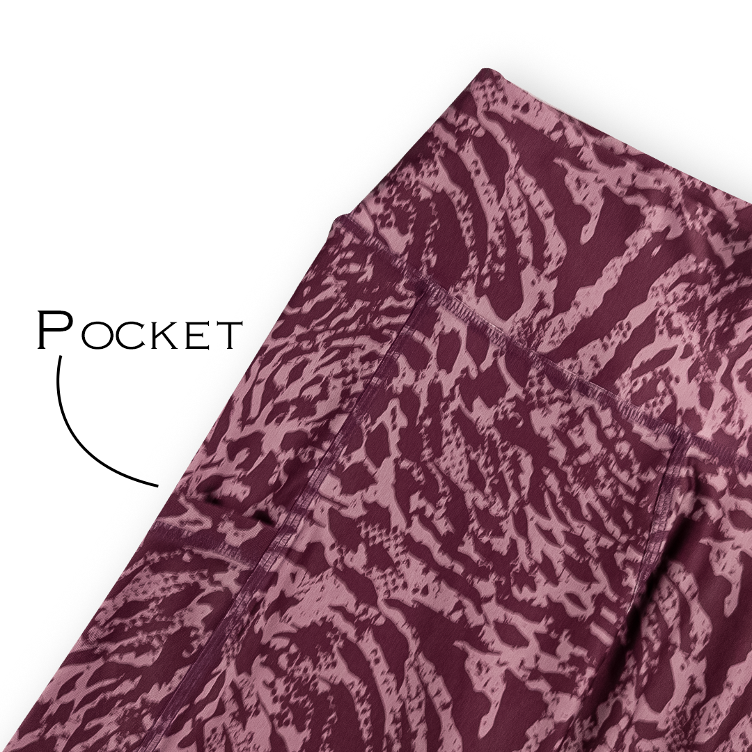 Ladies Yoga Leggings with pocket (Printed)-L335