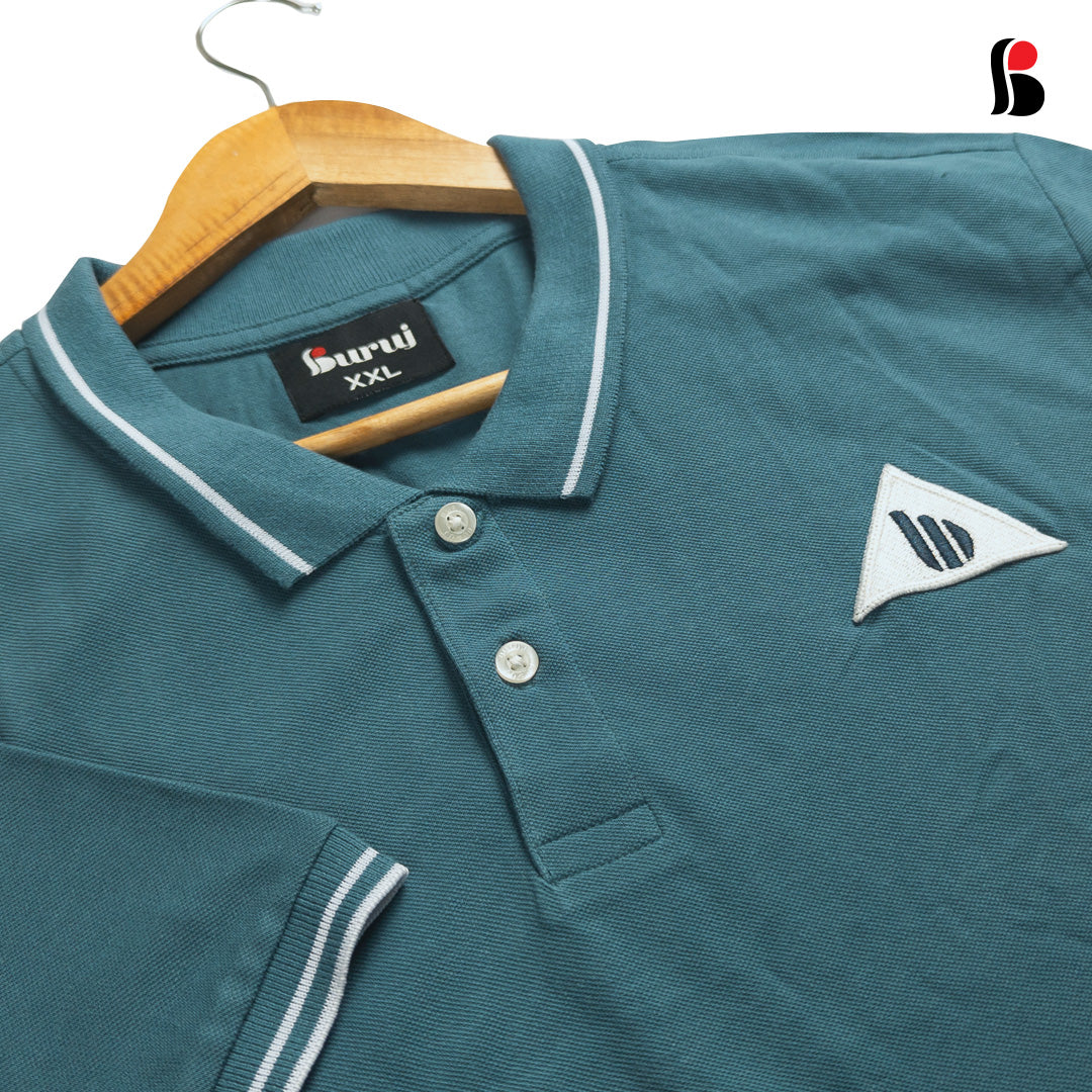 Men's Sporty Elegant PK Polo-Shirt (Beetle Green)