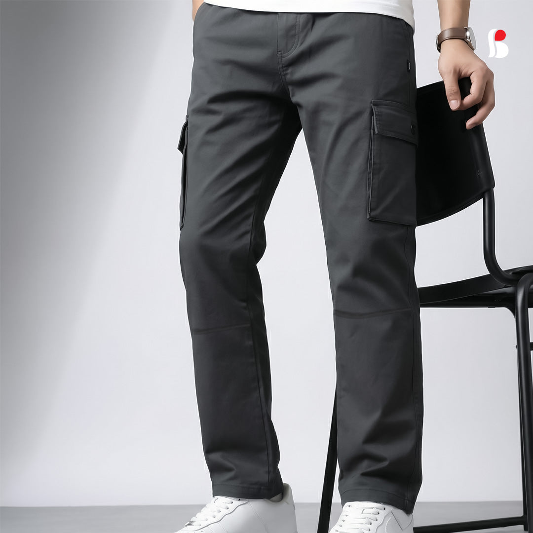 Cargo Trousers [6 pockets] - Black MCT-251