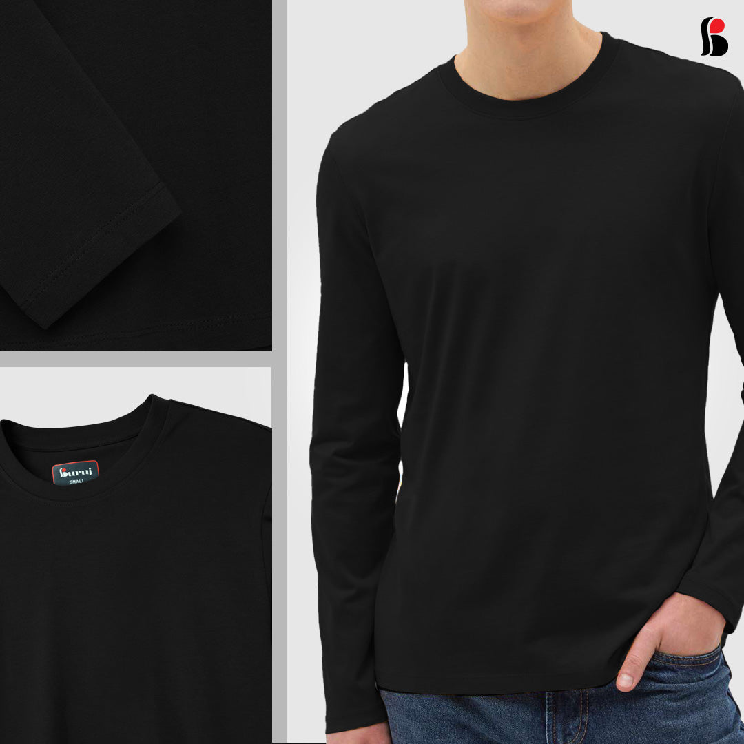 Men's LongSleeve T-Shirt (Black) MLT-338