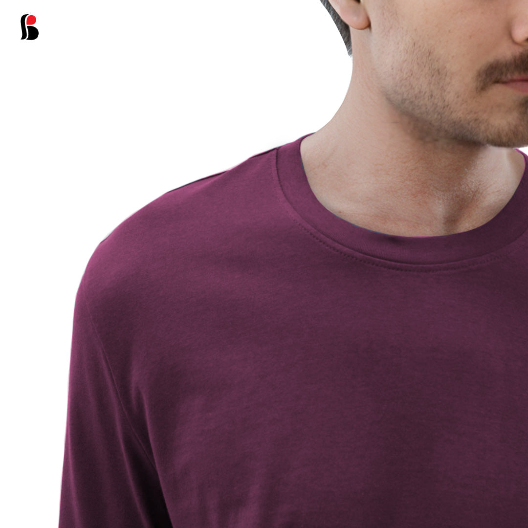 Men's LongSleeve T-Shirt (Maroon) MLT-335