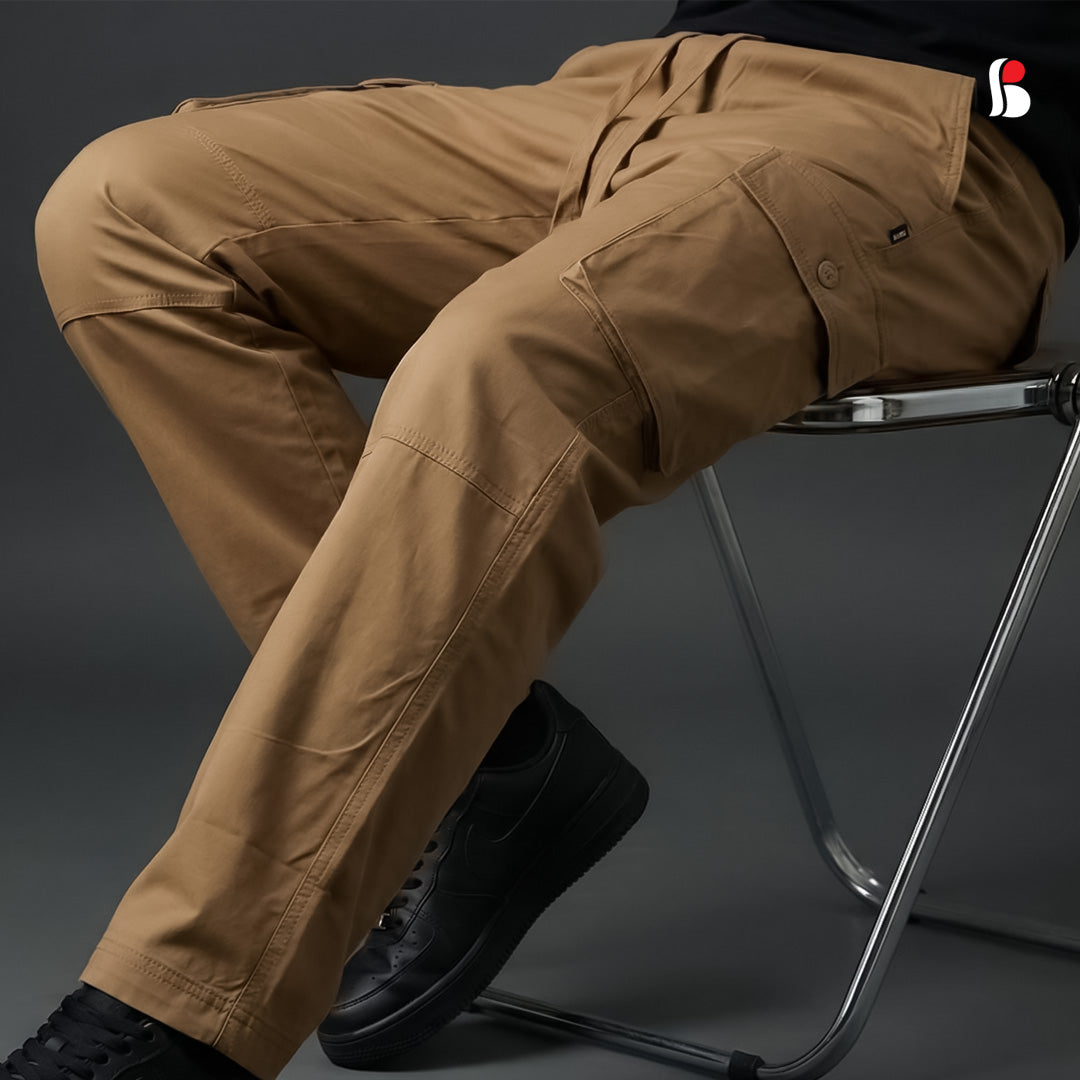 Cargo Trousers [6 pockets] - Camel MCT-255