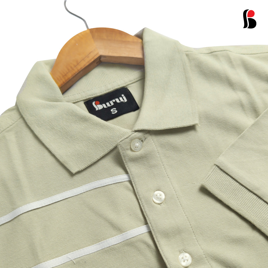 Men's Sporty Elegant PK Polo-Shirt (Green Mist)