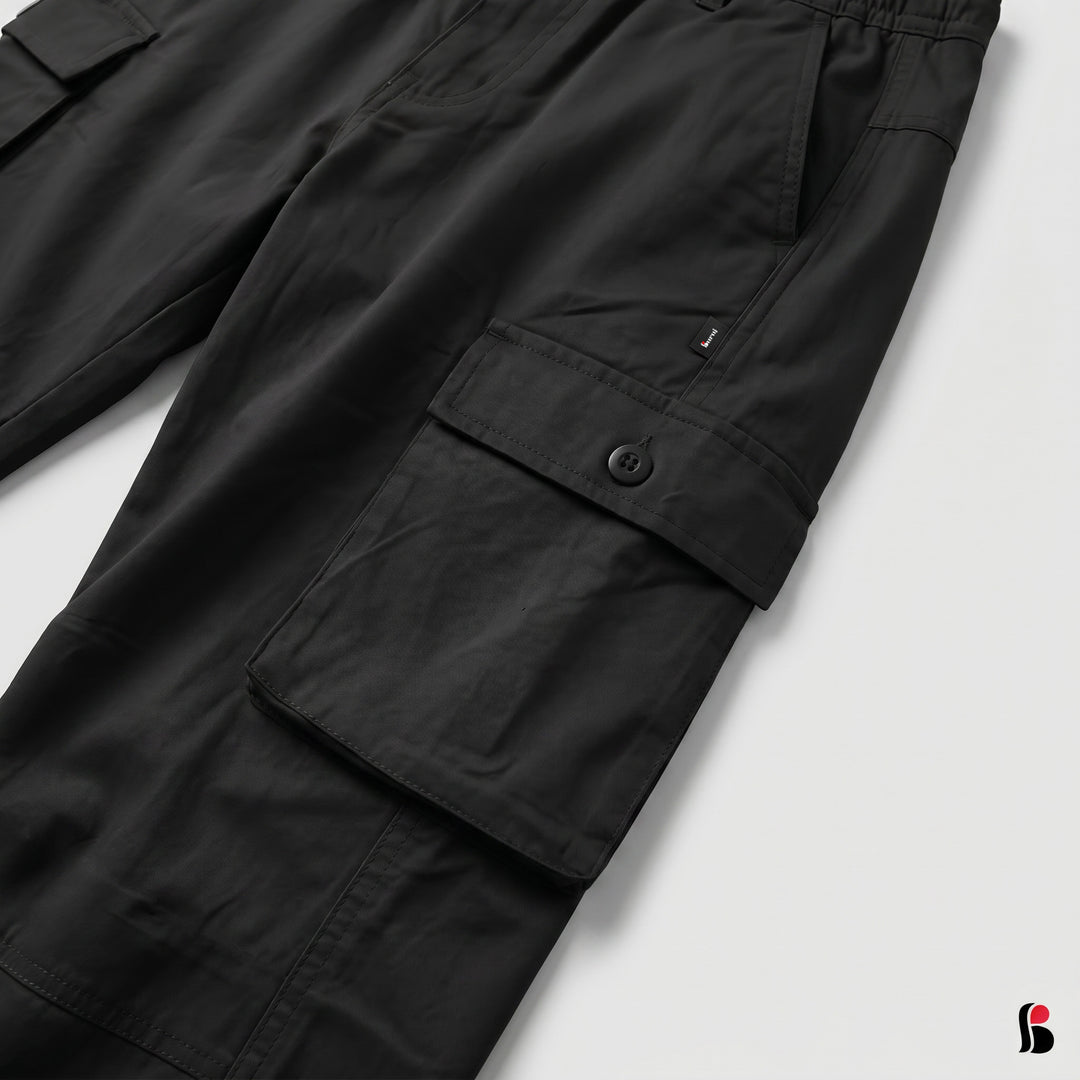 Cargo Trousers [6 pockets] - Black MCT-251