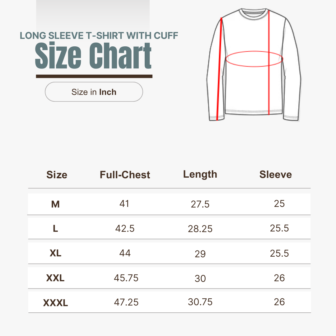 Men's LongSleeve T-Shirt (Light Coffee) with cuff MLT-437