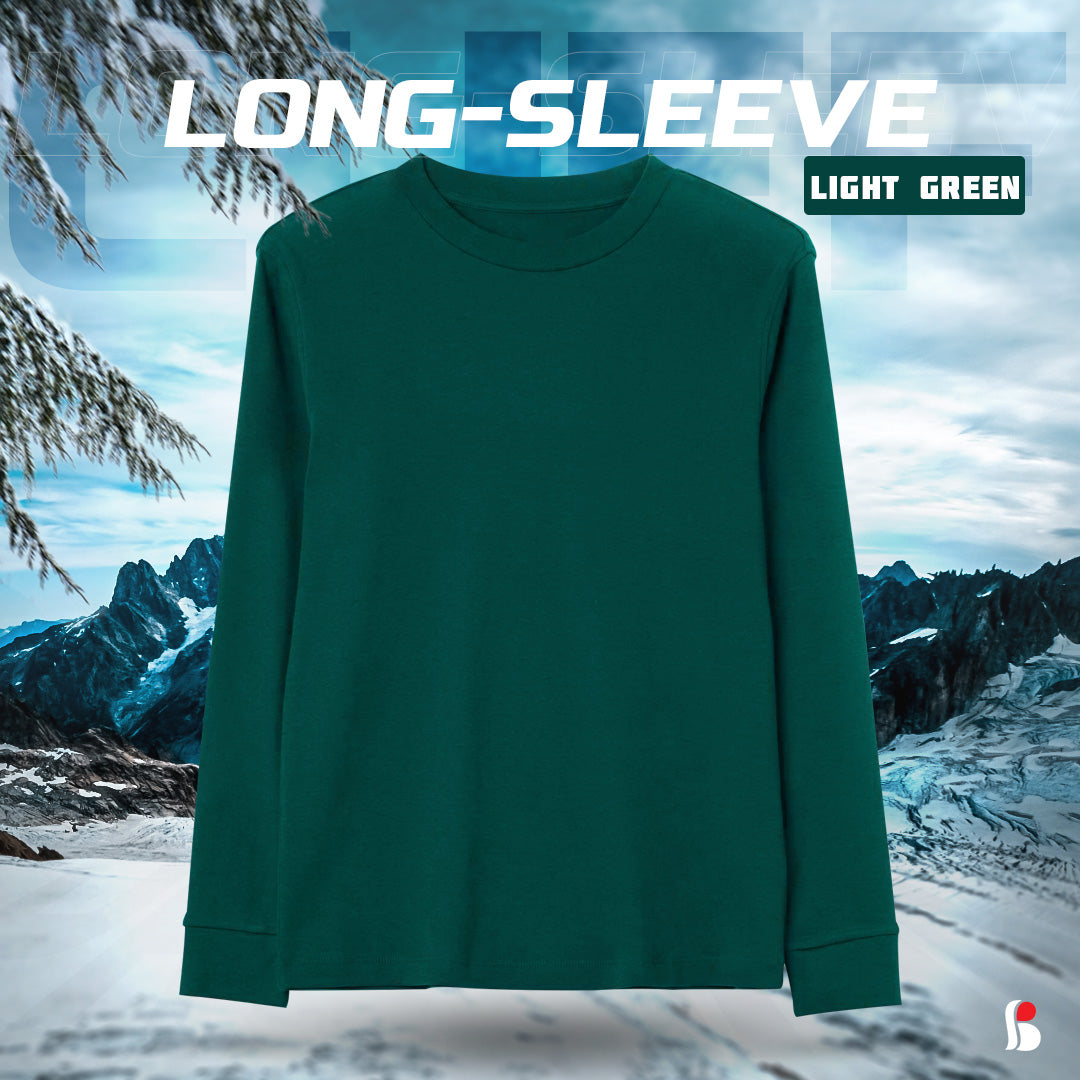Men's LongSleeve T-Shirt (Green) with cuff MLT-436
