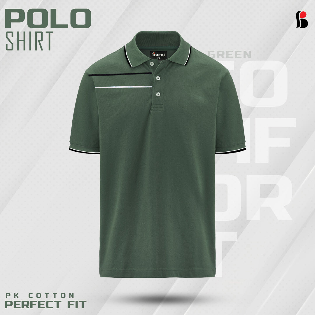 Men's Sporty Elegant PK Polo-Shirt (Green)