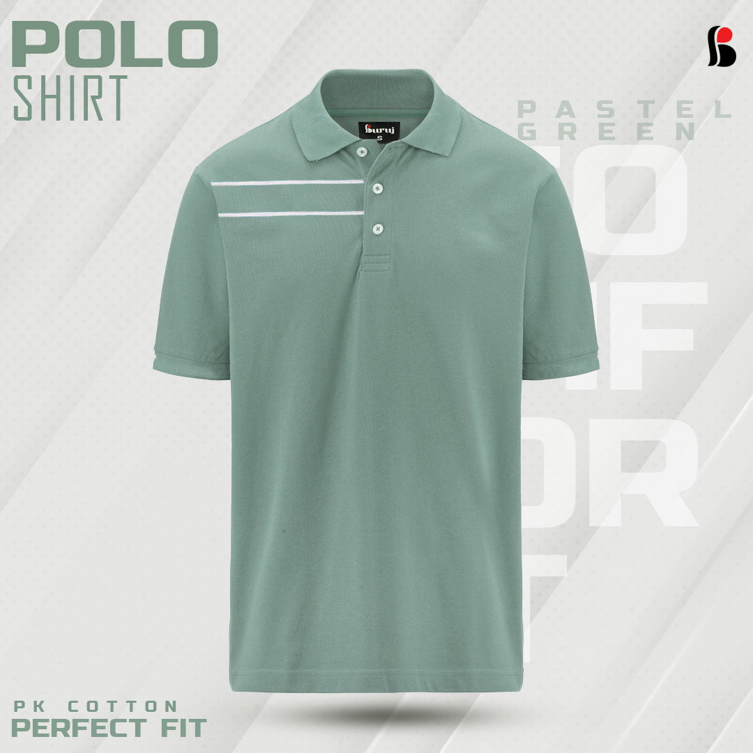 Men's Sporty Elegant PK Polo-Shirt (Pastel Green) - Buruj