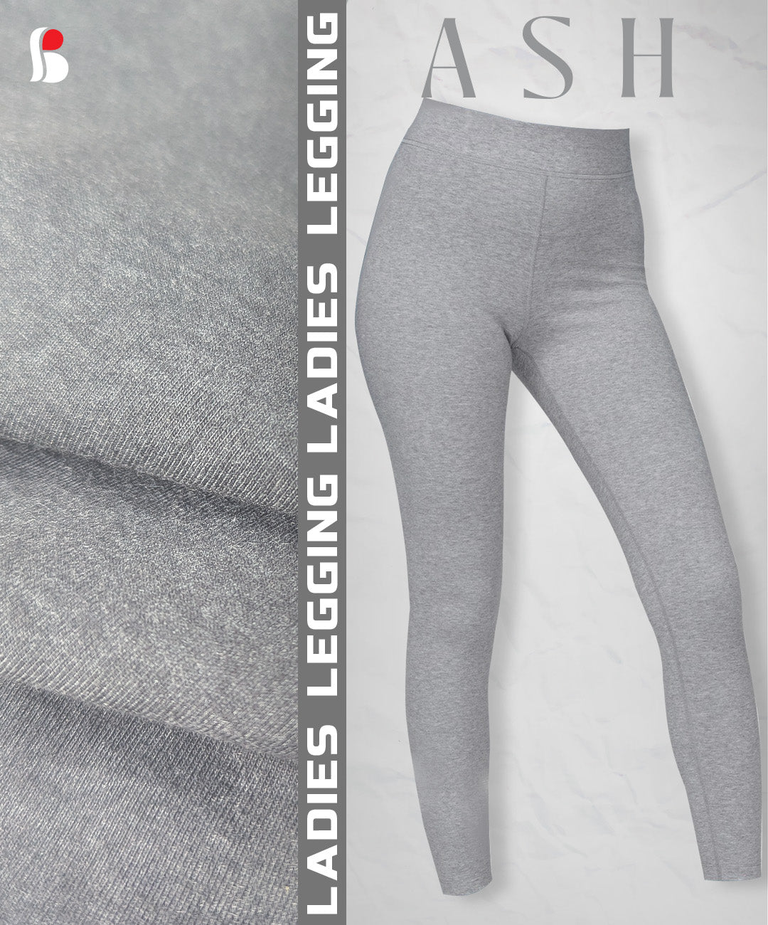 Ladies High Quality Leggings (Ash) - Buruj