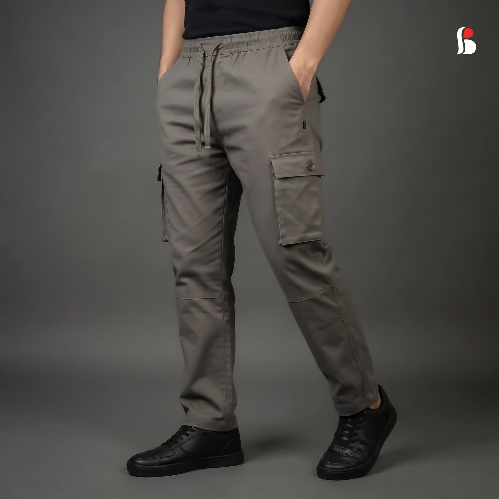 Cargo Trousers [6 pockets] - Ash MCT-258