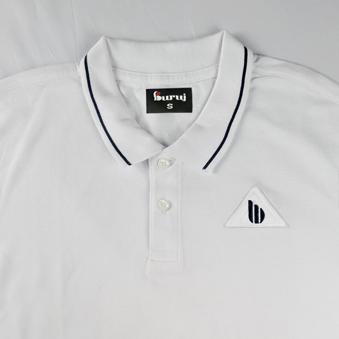 Men's Sporty Elegant PK Polo-Shirt (White) - Buruj